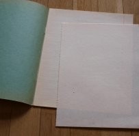 Копирка еще встречается, некоторые люди до сих пор оформляют акты в 2-х экземплярах "под копирку", а вот этот раритет, даже и не знаю, существует ещё или нет, потому что давно не покупал тетради. Промокательная бумага, промокашка)