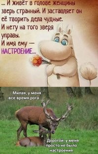 Если у женщины часто нет "настроения" - гоните такую бабу на три буквы...