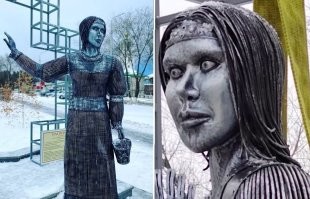 неужто ни разу не встречалась? писали много и на фишках. памятник в нововоронеже