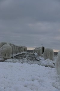 Вот так замерзает Балтика .