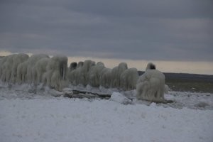 Вот так замерзает Балтика .