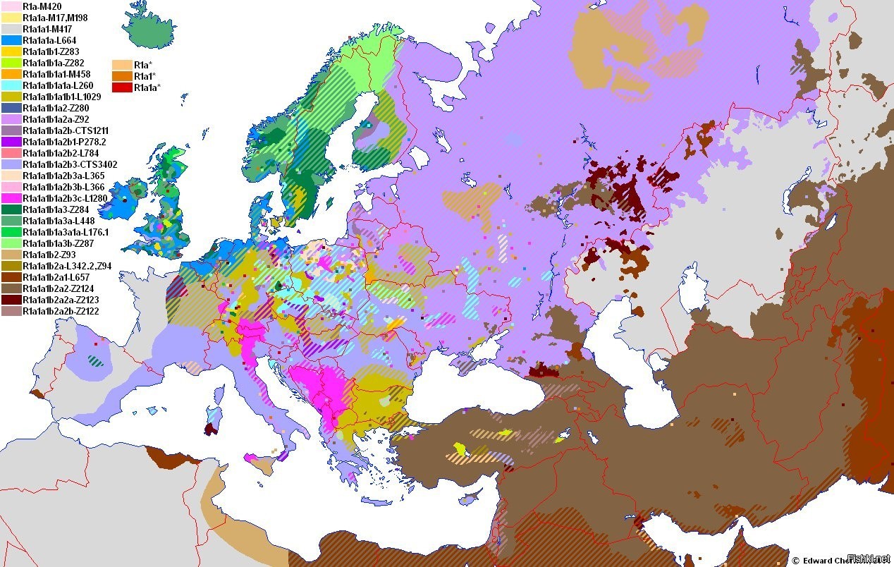 Карта расселения русских в мире