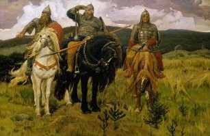 Анекдот
Картина Васнецова "Богатыри"
Илья Муромец смотрит в даль. Добрыня Никитыч его спрашивает:
- Илюша, что это ты там высматриваешь?
- Я смотрю туда, где хорошо!
Тут Алеша Попович встревает в разговор:
- Так хорошо там, где нас нет!
Илья:
- Я вот и смотрю где вас нет! :)))