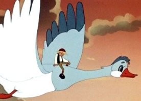 А Нильс, наоборот путешествовал НА гусях...