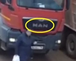 В Подмосковье женщине чудом удалось выжить после встречи с самосвалом