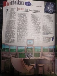 >> Отечественный авиасимулятор
Отечественный? Как то сомнительно, учитывая откуда картинка в сети, как и ковролин на полу. И.. то же самое место, только уже измененное. В журнале сказано, что автор - Steve Ferris.