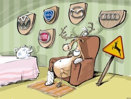 Ну так тут один олень что на авто сбил другого оленя что на самокате :)))