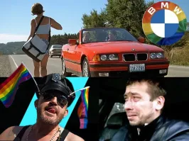 «Хозяин жизни» на BMW решил объехать пробку по встречной полосе