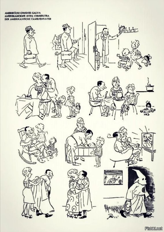 Херлуф Бидструп. Датский карикатурист XX века. Если кроме Бесэдер ничего не знаете.
У него и социальная и политическая тематика.