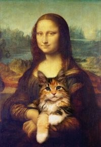 Наверное Мона Лиза очень любила котов...