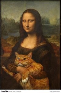 Наверное Мона Лиза очень любила котов...