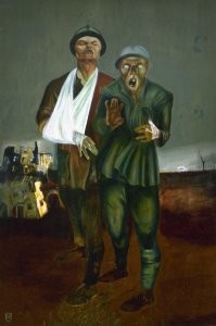 Ранний Пименов конечно пожестче будет.
"Инвалиды войны" 1926г.