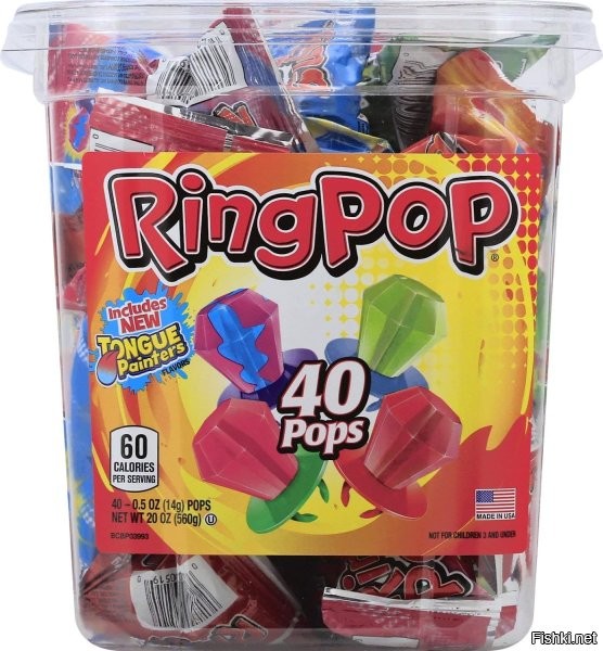 Стоило бы пояснить, что Ring Pop это конфеты.