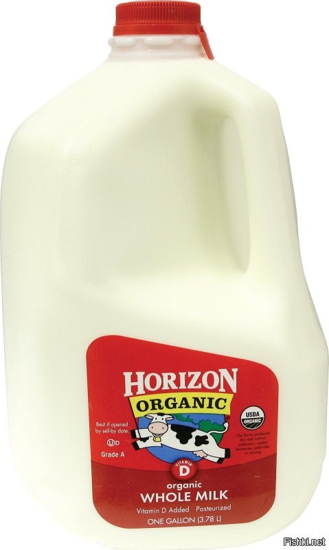 Плохо, когда в башке вата.
В США продают молоко в самых разных упаковках, от пол пинты до 2-х галлонов.
