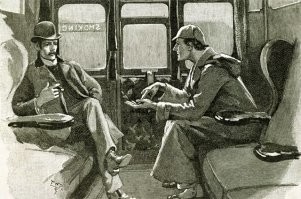 Я тоже не понял, что автор имеет в виду. Ну, допустим, что такие плащ и кепку носили в сельской местности. И что, все бы прям сразу стали смеяться и показывать пальцем на того, кто так пройдется по городу? Тем более, что как я понял, это не было отличительной особенностью именно жителей сельской местности, а просто горожане так одевались, отправляясь за город. Тем более, что даже на иллюстрациях, созданных современниками Конана Дойла, можно увидеть Холмса именно так одетого. Хотя с котелком на голове он там изображался конечно чаще.