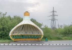 Саранск,возле лампового завода,до сих пор стоит кстати