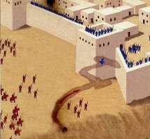 Неизвестно, что дальше сыграло свою роль: угроза вторжения противника в город через подкоп или же насыпь, которую нападающим почти удалось достроить. Измученный многомесячной осадой гарнизон, вероятно, в конце концов капитулировал, поскольку никаких следов военных действий в других частях города обнаружено не было. Скорее всего, остатки римского гарнизона и местных жителей увели вглубь Персии.

Та же судьба постигла солдат армии императора Валериана, которая потерпела поражение под Эдессой в 260 году и сдалась на милость победителя. Персы разграбили город и оставили его. Когда в 363 году мимо него проходил Аммиан Марцеллин, он нашёл здесь лишь занесённые песком руины.

Осевшая стена после обрушения подкопов.

Франц Кюмон и Михаил Ростовцев, два наиболее известных руководителя раскопок в Дура-Европосе, позируют перед камерой в руинах митреума.