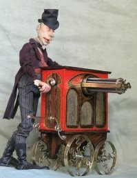 Это деталь музыкального инструмента. Ручку крутишь - он играет.