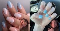 Что за тупая мода пошла, делать кончики ногтей прямыми? Ужасно же смотрится.
