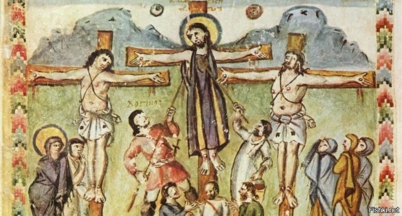 До IV века и правления Константина Великого христиане редко употребляли изображения креста. Однако солиды императора Тиберия II (VI век) уже содержат кресты.