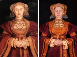 С этим портретом связана целая история. Когда королю Англии Генриху VIII исколи новую, четвертую жену, то именно по этому портрету выбор пал на принцессу Анну Клевскую. Но когда новая жена прибыла из Германии в Англию, король был страшно разочарован несоответствием реального облика принцессы с этим изображением на работе Гольбейна. В итоге семейная жизнь не задалась и в итоге Генрих и Анна разошлись всего через 7 месяцев после свадьбы. Так, что художникам не всегда можно верить и отмазки "я художник, я так вижу" не всегда стоят доверия.