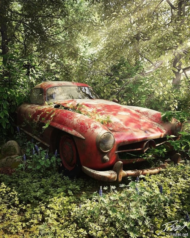 Итальянский 3D-художник Диззи Вайпер публикует у себя в Instagram серию цифровых картин, где изображены заброшенные гиперы, стоимость которых измеряется сотнями тысяч и миллионами долларов.
Bugatti Chiron, Pagani Huayra BC, McLaren Senna, Lamborghini Aventador SVJ и другие короли дорог первой четверти XXI века гниют в запущенных, мрачных паркингах, занесённые многолетним слоем пыли и плесени, поскольку им запрещено ездить и даже невозможно заправляться, ведь бензоколонок больше нет. В светлом электрическом мире будущего не осталось места для машин с ДВС, и тем паче самым отъявленным из них. Теперь это просто никому не нужный хлам.