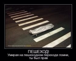 Вина водителя очевидна.
Что же касается пешеходов и тех, кто неистово кричит об их правоте, смотрим на картиночку