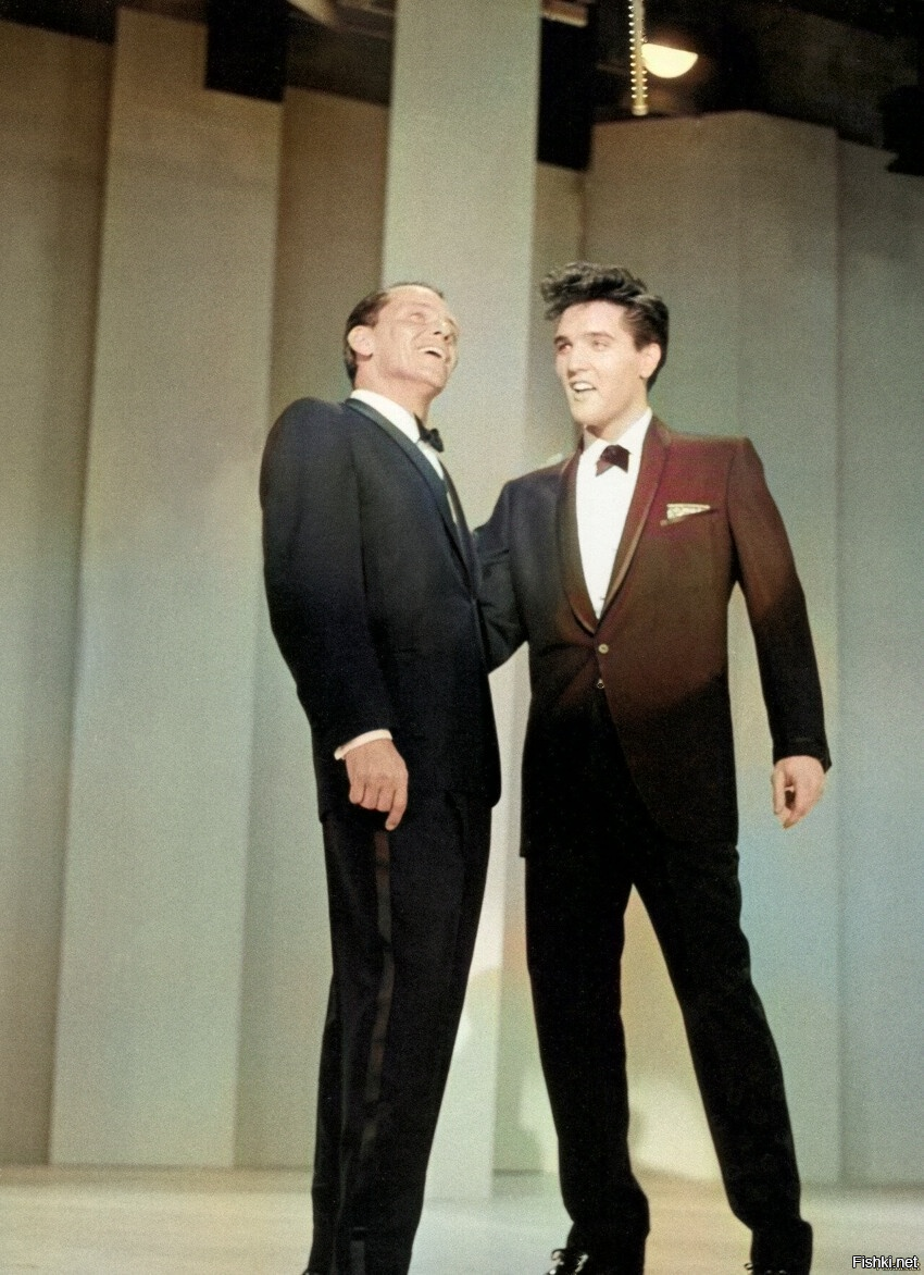 Фрэнк Синатра и Элвис Пресли 1960 год