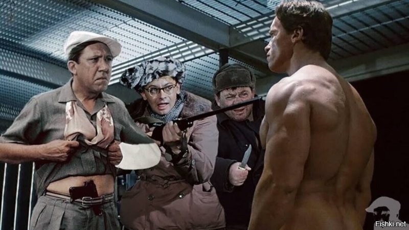 Фотошопер  мастерски объединяет советский и зарубежный кинематограф
