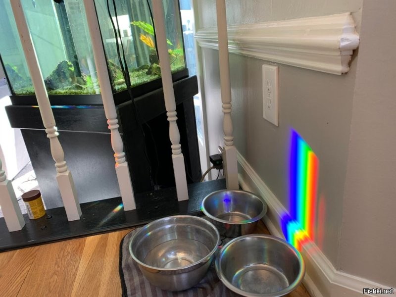 И не обрезать фотографию 
P S радуга, которая появляется на стене каждый солнечный день.