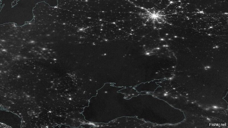 Украина, вид из космоса. Снимок НАСА от 23 ноября.
