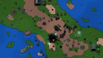 Есть такая игра. Была изначально для Андроида, и позже портирована на Windows.
Называется Rusted Warfare. Только вот на ПК она почему-то показалась мне не такой интересной, там добыча ресурсов медленнее. На мой взгляд это самая лучшая стратегия в реальном времени для мобилок. Реально хрен отрвёшься.