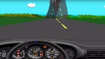 Вспомнилась игра, ещё на 386-м играл, Stunts.