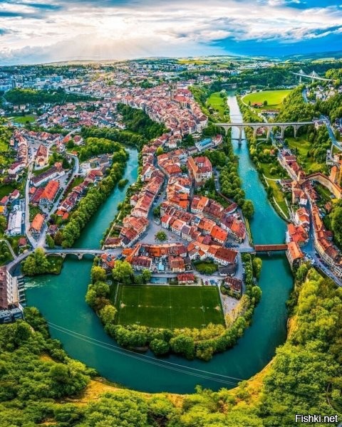 Швейцария город Фрибур