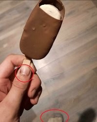 "Они становятся все изобретательнее" 
1. Едят с немытыми руками.
2. Фотографируют еду  на фоне грязных носков.