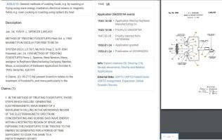 Про возможность использования СВЧ для разогрева продуктов газета "Труд" писала еще в 1941 .
Заявка на патент была подана Перси Спенсером (Percy L Spencer) в 1945 году. В 1950 г.  ему дыл выдан патент под номером US2495429A.
Казалось бы, причем здесь Джесси Картрай?