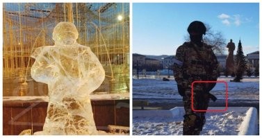 Прозрачного из мочи слепили? Чего то он желтоват и ссать хочет. А на второй фото что за писюн?