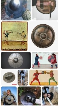 Ну..  Кулачный щит, и до и после существовал. 

Большой щит - тяжелый и неуклюж. Сильно снижает маневренность. 
Но даёт защиту. 
Поэтому он хорош именно в строю. 
Несколько щитов - вот уже и миникрепость. 

Одиночный боец, предпочитающий скорость, такой щит не выберет. 

К тому-же, у гладиатора на картинке в посте, вся рука, фактически, закрыта.