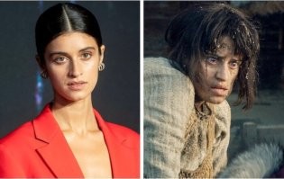 не особо то тут гример и работал надо сказать как по мне)
художник под костюмам мешок нацепил и извалял в стоге с грязной соломой, вот и весь грим