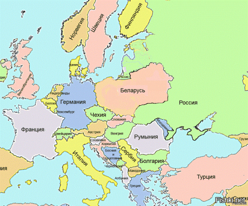 Карта Европы 2023. Но это не точно. Возможно на месте Польши будет Балтийское море.