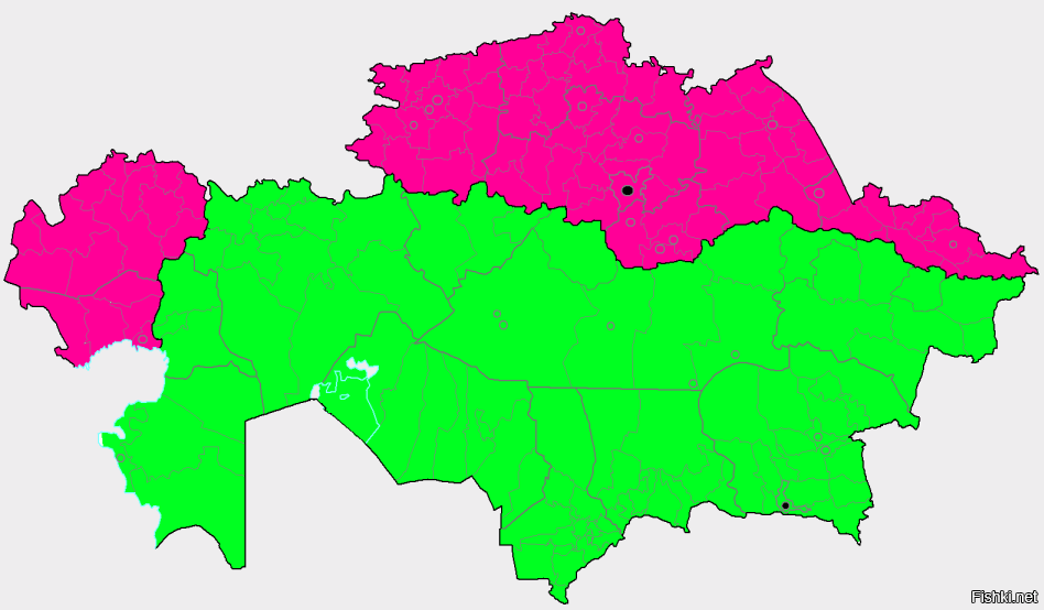 Карта русские в казахстане