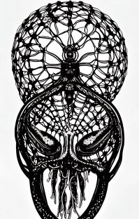 вот такой запрос ИИ и вот результат - картинки ... а вот запрос Goddess portrait skull, octopus, jellyfish butterfly phoenix head. bio-mechanical bio-luminescence, intricate artwork by tooth wu and wlop and beetle, a highly detailed epic cinematic concept art cg render digital painting artwork scene. by greg rutkowski, ilya kuvshinov, wlop, stanley artgerm lau, ruan jia and fenghua zhong, trending on artstation, made in maya, blender and photoshop, octane render, excellent composition, cinematic dystopian brutalist atmosphere, dynamic dramatic cinematic lighting, aesthetic, very inspirational, arthousebio-mechanical bio-luminescence, intricate artwork by tooth wu and wlop and beeple. a highly detailed epic cinematic concept art cg render digital painting artwork scene. by greg rutkowski, ilya kuvshinov, wlop, stanley artgerm lau, ruan jia and fenghua zhong, trending on artstation, made in maya, blender and photoshop, octane render, excellent composition, cinematic dystopian brutalist atmosphere, dynamic dramatic cinematic lighting, aesthetic, very inspirational, arthouseб goddess unearth creature masked portrait. jellyfish phoenix head, nautilus, butterfly, skull, ice and fire, bioluminiscent creatures, intricate artwork by tooth wu and wlop and beeple. octane render, trending on artstation, greg rutkowski very coherent symmetrical artwor, . cinematic, hyper realism, high detail, octane render, 8k"