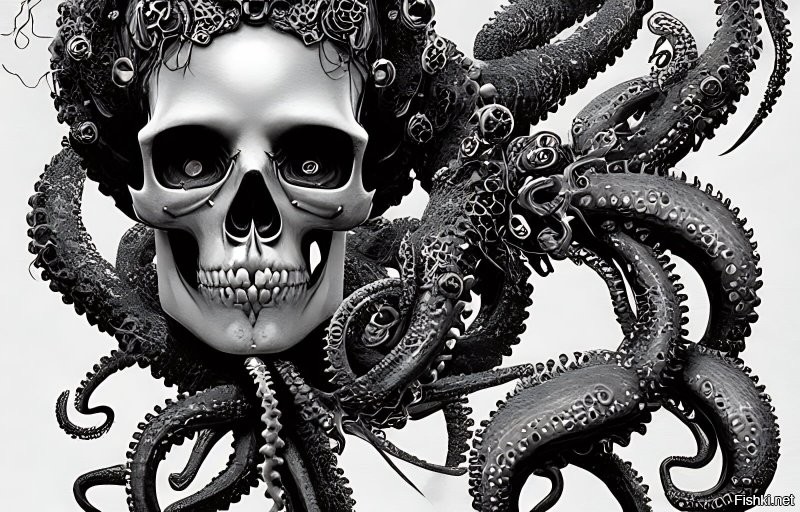 вот такой запрос ИИ и вот результат - картинки ... а вот запрос Goddess portrait skull, octopus, jellyfish butterfly phoenix head. bio-mechanical bio-luminescence, intricate artwork by tooth wu and wlop and beetle, a highly detailed epic cinematic concept art cg render digital painting artwork scene. by greg rutkowski, ilya kuvshinov, wlop, stanley artgerm lau, ruan jia and fenghua zhong, trending on artstation, made in maya, blender and photoshop, octane render, excellent composition, cinematic dystopian brutalist atmosphere, dynamic dramatic cinematic lighting, aesthetic, very inspirational, arthousebio-mechanical bio-luminescence, intricate artwork by tooth wu and wlop and beeple. a highly detailed epic cinematic concept art cg render digital painting artwork scene. by greg rutkowski, ilya kuvshinov, wlop, stanley artgerm lau, ruan jia and fenghua zhong, trending on artstation, made in maya, blender and photoshop, octane render, excellent composition, cinematic dystopian brutalist atmosphere, dynamic dramatic cinematic lighting, aesthetic, very inspirational, arthouseб goddess unearth creature masked portrait. jellyfish phoenix head, nautilus, butterfly, skull, ice and fire, bioluminiscent creatures, intricate artwork by tooth wu and wlop and beeple. octane render, trending on artstation, greg rutkowski very coherent symmetrical artwor, . cinematic, hyper realism, high detail, octane render, 8k"