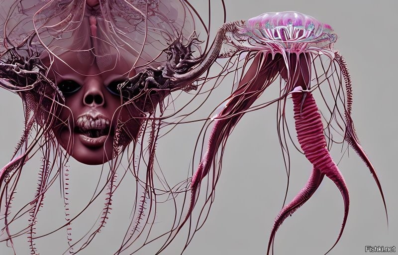 вот такой запрос ИИ и вот результат - картинки ... а вот запрос Goddess portrait skull, octopus, jellyfish butterfly phoenix head. bio-mechanical bio-luminescence, intricate artwork by tooth wu and wlop and beetle, a highly detailed epic cinematic concept art cg render digital painting artwork scene. by greg rutkowski, ilya kuvshinov, wlop, stanley artgerm lau, ruan jia and fenghua zhong, trending on artstation, made in maya, blender and photoshop, octane render, excellent composition, cinematic dystopian brutalist atmosphere, dynamic dramatic cinematic lighting, aesthetic, very inspirational, arthousebio-mechanical bio-luminescence, intricate artwork by tooth wu and wlop and beeple. a highly detailed epic cinematic concept art cg render digital painting artwork scene. by greg rutkowski, ilya kuvshinov, wlop, stanley artgerm lau, ruan jia and fenghua zhong, trending on artstation, made in maya, blender and photoshop, octane render, excellent composition, cinematic dystopian brutalist atmosphere, dynamic dramatic cinematic lighting, aesthetic, very inspirational, arthouseб goddess unearth creature masked portrait. jellyfish phoenix head, nautilus, butterfly, skull, ice and fire, bioluminiscent creatures, intricate artwork by tooth wu and wlop and beeple. octane render, trending on artstation, greg rutkowski very coherent symmetrical artwor, . cinematic, hyper realism, high detail, octane render, 8k"