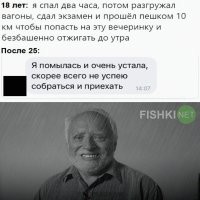 Кто пишет этот бред?! 25-летние?
Нынешнее в 25 лет ещё из детского возраста толком выйти не успело, но оно уже, бл * ать, устало!