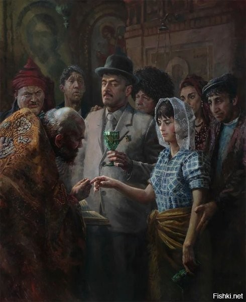 "Неравный брак".
(Холст, масло. 60-е годы)