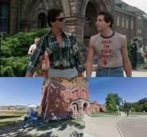 "Полицейская академия" снимался в Торонто! Во время съемок фильма кампус академии являлся заброшенной психиатрической больницей в Торонто на берегу озера Онтарио. В настоящий момент там располагается политехнический колледж Хамбер.