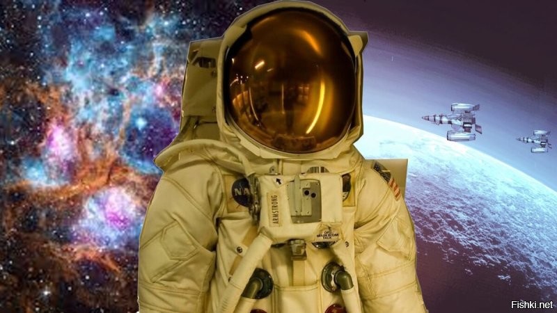 плоть из золота
Для защиты человека от солнечных лучей в космосе.
Шлем космонавта имеет светоотражающим фильтр.

В наше время, покрытие слоем золота защитного экрана на шлеме обязательное условие для скафандров космонавтов
