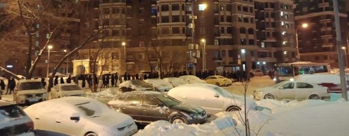 ЖК 2 Столицы. г.Химки. Утро. Вся очередь не поместилась на фото.