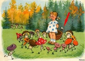 Та самая открытка за авторством Татьяны Сазоновой. А художница-то была в теме